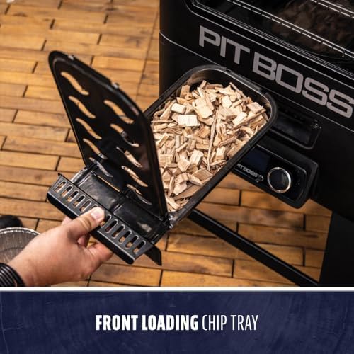 Pit Boss 4-Series WiFi & Bluetooth Digital Vertical Smoker with LCD Digital Controller and Wood Chip Tray, 1,320-Sq. In. 6-Rack Cooking Space, 100°F to 300°F Temperature Range, Meat Probe, Black - Image 7