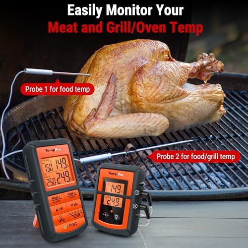 TempPro TempSync 500FT Wireless Meat Thermometer for Grilling and Smoking - Image 2