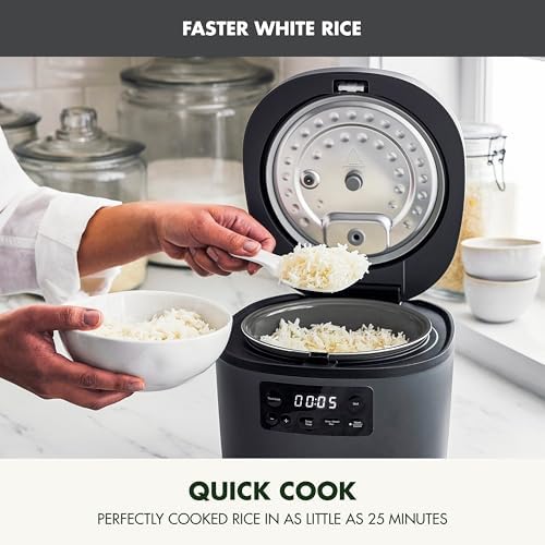 GreenPan Advanced Rice Cooker, 4-Cups Uncooked/8-Cups Cooked, Graphite - Image 5