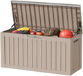 PatioZen 80 Gallon Resin Deck Box, Lockable Outdoor Storage Box for Patio Cushions Storage Furniture,Garden Tools, Pool Supplies, Weatherproof and UV Resistant (Grey) by OutdoorLivingPerfected