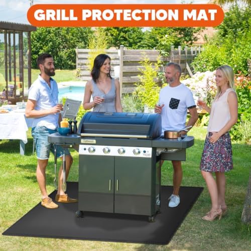 Uranshin Large Under Grill Mat for Outdoor Grill & Deck BBQ, 40 x 60 inches - Image 2