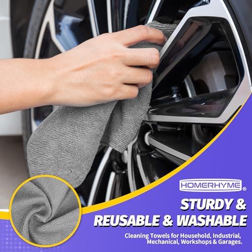 Microfiber Cleaning Cloth,150 Pack Grey Cleaning Rags - Image 6