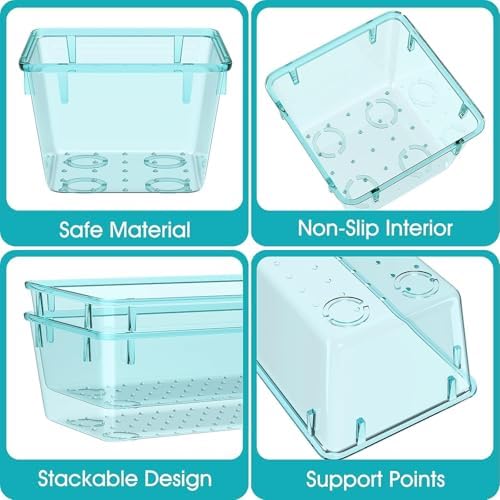 33 PCS Plastic Drawer Organizers Set, 4 Size Desk Drawer Organizer Trays - Image 3
