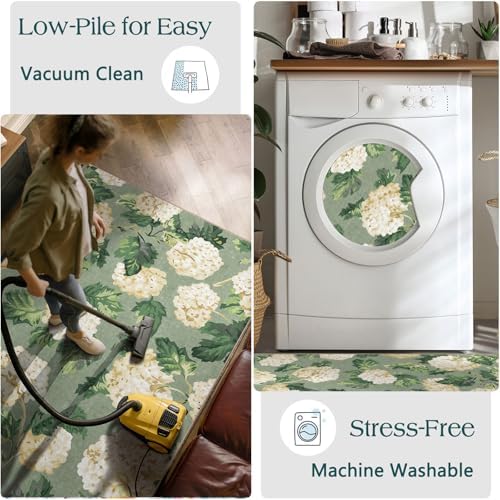 3x5 Floral Entry Rug - Washable Indoor Outdoor Mats for Front Door - Image 6