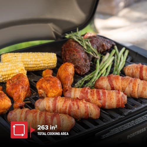 Nexgrill Tabletop 2 Burner Gas Grill & Griddle Combo, 2-in-1 with Handles - Image 3