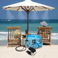 HAOWIN Portable Misting System with Rechargeable Water Pump, Foldable Bucket & Triangle Bag, DIY Mobile Misters for Outside Patio, Tent, Canopy, Golf Cart, Boat, Bike, Motorcycle, Camping, Hiking by HAOWINCreator