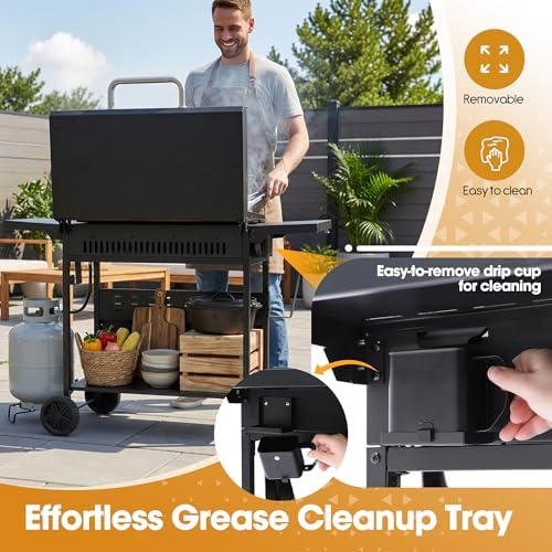 4-Burner Propane Gas Griddle with Removable Stand, 40,000 BTU - Image 7