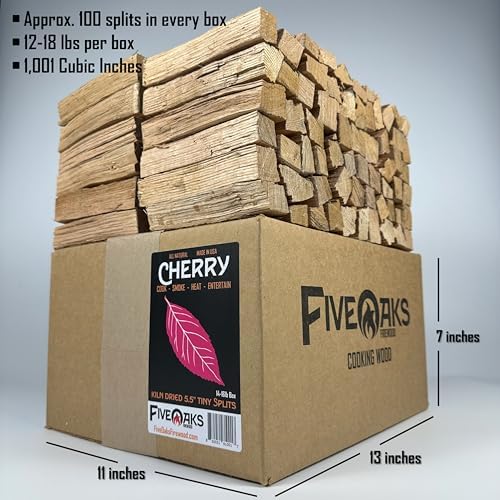 Kiln Dried Cherry Pizza Oven Wood, Mini 5 Inch Cooking Wood for Ooni, Gozney, Bertello Pizza Ovens - Approx 13lbs Product of USA (1,000 Cubic Inches) - Image 2