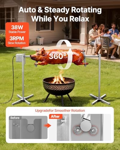 VEVOR Rotisserie Grill, N56" Electric Rotisserie Grill Kit - Image 3