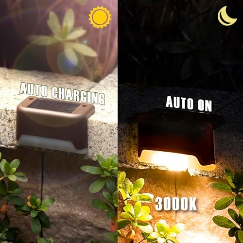 PATIOWIN Solar Deck Lights, Solar Step Lights Waterproof, Warm White, 20 Pack - Image 6