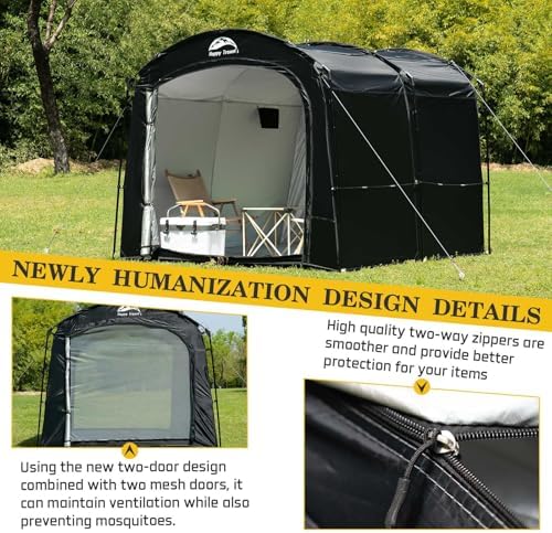 Happy Travel Bike Storage Shed Tent, Outdoor Portable Bicycle Storage Sheds - Image 6