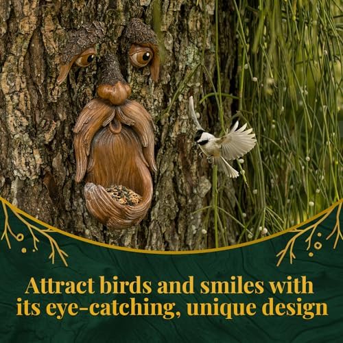Tree Poetry Tree Faces Decor Outdoor – Bird Feeder, Weatherproof Resin - Image 6