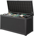 Outdoor Storage Waterproof Deck Box for Patio (300 Gallon, Black) by Unknown