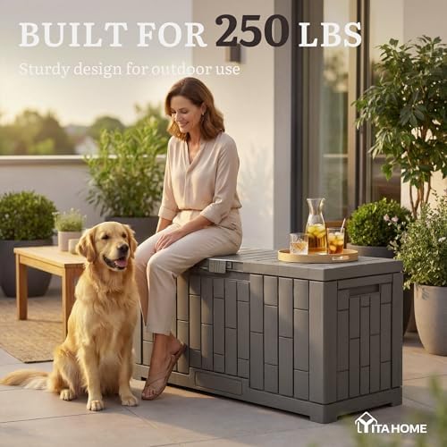 YITAHOME 60 Gallon Resin Deck Box - Image 2