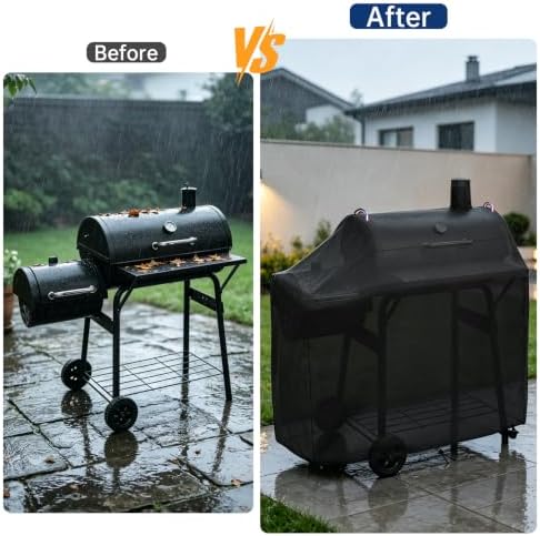 42 Inch Grill Cover for DNKMOR Charcoal Grill with Offset Smoker - Image 4