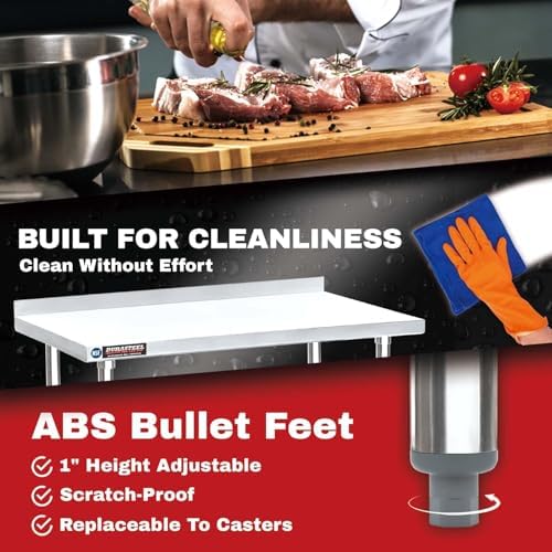 DuraSteel NSF Stainless Steel Table - 24 x 30 Inch Metal Work Table w/Undershelf - Commercial Kitchen, Restaurant, Garage, Laundry - Outdoor Stainless Steel Prep Tables Countertop Island Grill Small - Image 6
