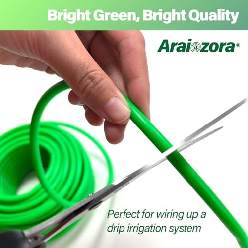1/4in Drip Irrigation Tubing - 200ft Flexible Garden Hose for DIY Irrigation Systems, Hydroponics, Greenhouse & Outdoor Watering | Lightweight Misting Tubing, UV-Resistant (Green) - Image 3
