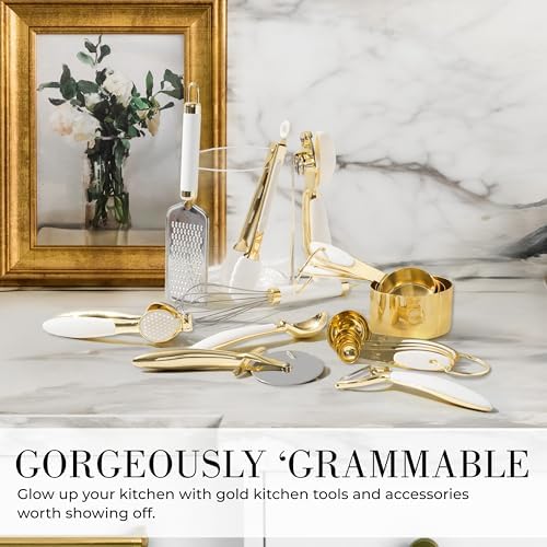 Styled Settings White & Gold Cooking Utensils Set, 8-Piece - Image 5