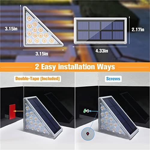 VOLISUN Solar Stair Lights 24 Pack, Solar Step Lights Outdoor Waterproof - Image 6
