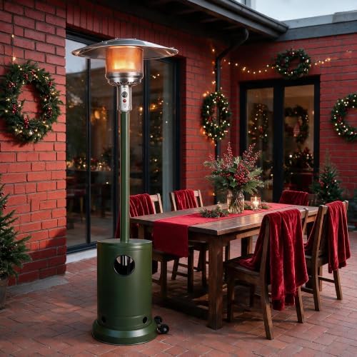 Evergreen 50,000 BTU Propane Patio Heater with Rain Cover, Multiple Color Available, Outdoor Heater with Weighted Base, Adjustable Heat Control Safety Shut-Off for Patio & Restaurant - Image 2