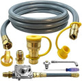 97352 98523 Natural Gas Conversion Kit for Monument Grills 41847NG, 77352NG & Denali 605, Propane to Natural Gas Conversion Kit w/CSA 10Ft 1/2" ID Natural Gas Hose, Regulator, Quick Connect Fittings. by Unknown
