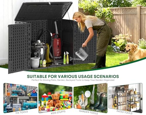 Outdoor Storage Cabinet Waterproof 31 Cu.Ft with Lockable Doors - Image 6