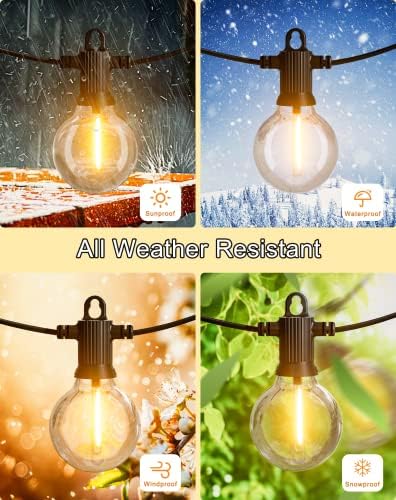 Zuske Outdoor String Lights, 240FT G40 LED IP65 Waterproof Patio Lights - Image 2
