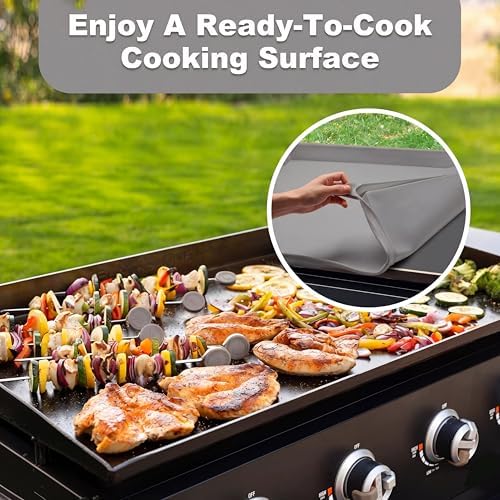 NancyL 36 Inch Silicone Griddle Cover for Blackstone (Gray) - Image 7