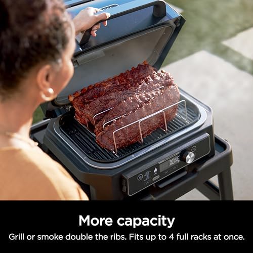 Ninja XL Woodfire Rib Rack, for OG800/OG900, 4-Full Racks of Ribs, Steel - Image 3