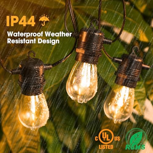GvvooHome Outdoor String Lights, 100FT LED Waterproof Patio Lights - Image 5