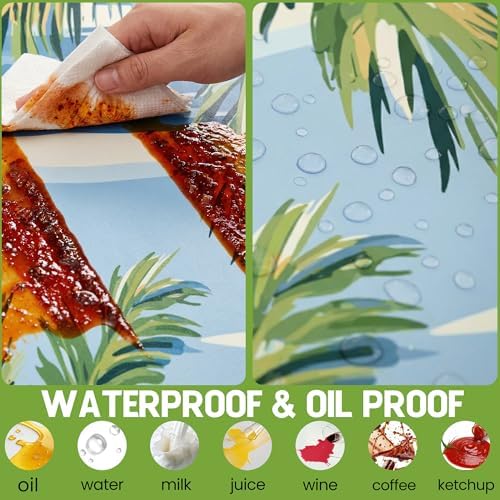 Picnic Table Cover with Bench Covers Waterproof Elastic Rectangle Reusable Folding Tablecloth Manteles Mantelería Camping Essentials Rv Car Travel Supplies Table Cloth Outdoor Road Trip Camper Gifts - Image 4