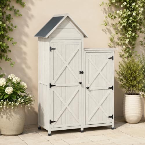 Wooden Outdoor Storage Cabinet Set by Unknown