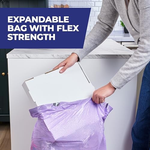 Hefty Ultra Strong 13 Gal Purple Kitchen Trash Bags, Lavender Scent, 110ct - Image 6