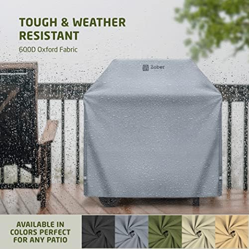 Zober 58 Inch BBQ Grill Cover for Outdoor Grill, Waterproof, Gray - Image 4