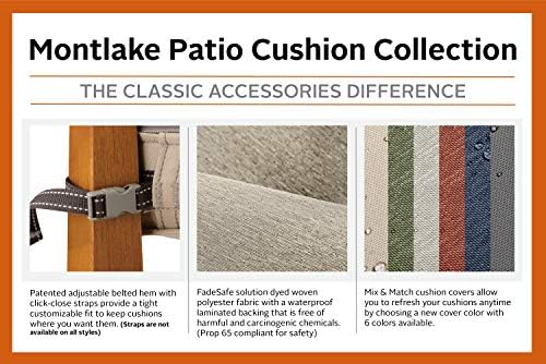 Classic Accessories Montlake Water-Resistant 23 x 22 x 4 Inch Patio Lounge Back Cushion, Light Charcoal Grey, Outdoor Loveseat Cushions - Image 5