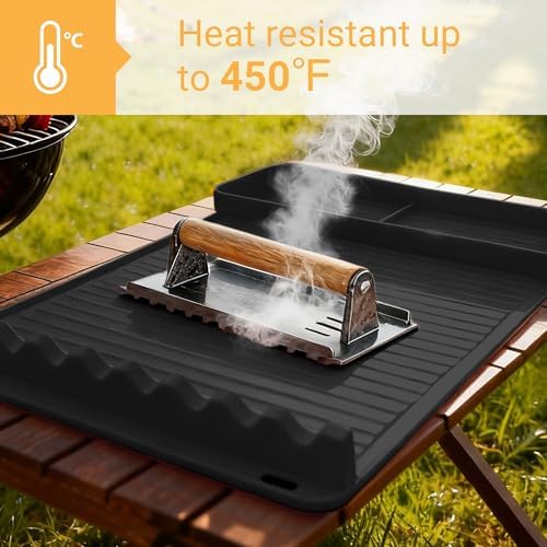 Silicone Grill Mat for Blackstone Griddles, 1 Pack, Black Gift Box - Image 5