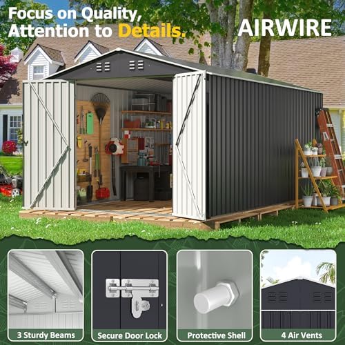 AirWire 8x12 FT Outdoor Storage Shed - Image 2