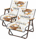Fall Patio Dining Chair Covers 2 Pack Harvest Pumpkin Basket Outdoor Folding Chair Cover Non-Slip Chair Protectors Owl Maple Leaves Thanksgiving Camping Chair Slipcovers for Yard Lawn Garden Beach by Home+L6