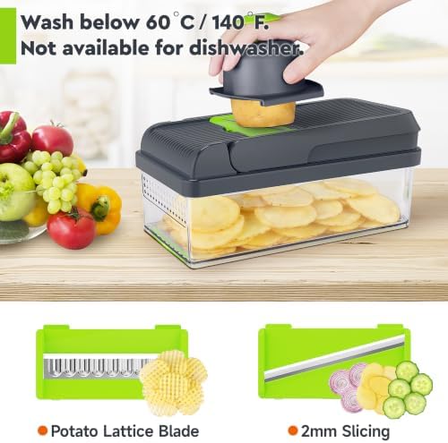 MealHelper 15-in-1 Vegetable Chopper, Food Veggie Chopper With Container - Image 3
