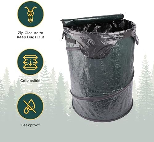 Coghlan's Pop-Up Lightweight Trash Can – Collapsible Waste Bin for Camping, RV, Outdoor Events, and Travel – Durable, Compact, and Easy to Store – 29.5 Gallon - Image 2