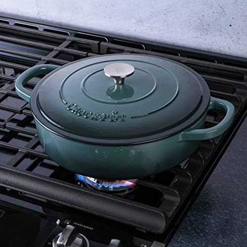 Crock-Pot Crock Pot Artisan Enameled Cast Iron Braiser W/Lid, 5 Quart, Slate Gray - Image 2