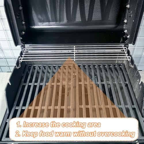 69866 Warming Rack for Weber Spirit 200 Grill Parts 7640, Replacement Parts for Weber Spirit E210 S210 E215 E220 S220, Spirit E-210 Classic, for Weber Spirit Grill Accessories 46010074,Stainless Steel - Image 6