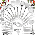 Stainless Steel Kitchen Utensil Set- Fungun 28 Pcs Cooking Nonstick Cookware Set with Spatula - Best Gadgets Tools Kitchen Accessories by Home