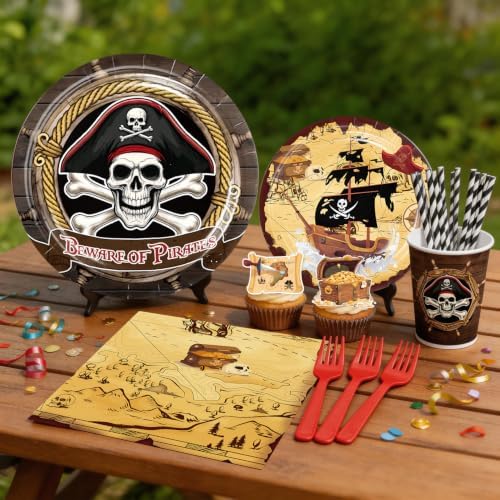 289PCS Pirate Party Decorations Birthday Set Serves 25 - Image 5