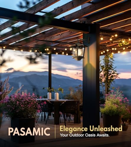 PASAMIC 2 Pack Solar Wall Lanterns,Outdoor Hanging Lights with 4 Solar Panels,Dusk to Dawn Led Outdoor Wall Sconce, Anti-Rust Waterproof Lanterns with Hooks,3000K Warm White - Image 6