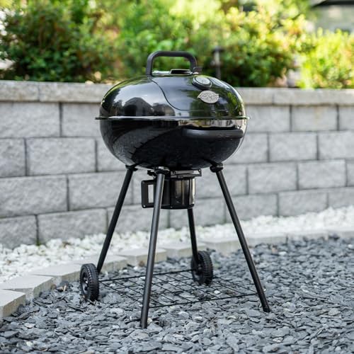 Char-Griller CG30040725 22-inch Kettle Charcoal Grill and Smoker - Steel, Black - 363 sq. in. Cooking Area - Image 5