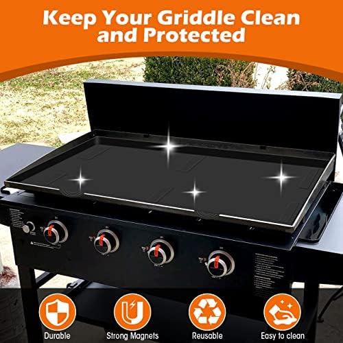 36 inch Griddle Mat Silicone for Blackstone, Magnetic Protective Cover for Blackstone Mats Griddle Top Covers Protector Outdoor-Black - Image 3