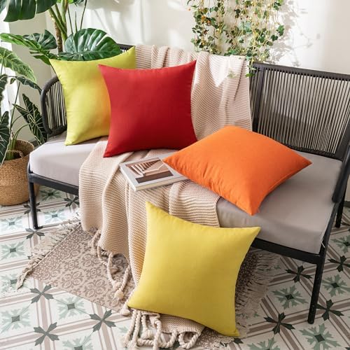 MIULEE Decorative Outdoor Pillow Covers Christmas 16x16 Red - Image 4