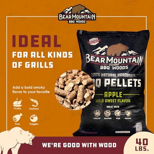 Bear Mountain Apple Wood Pellets for Smoker, Grill, & BBQ, 40lb Bag - Image 3