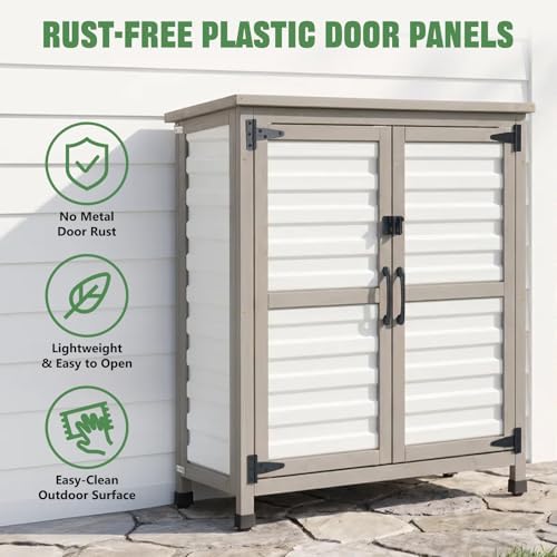 Ketive 32" Small Outdoor Storage Cabinet - Image 6